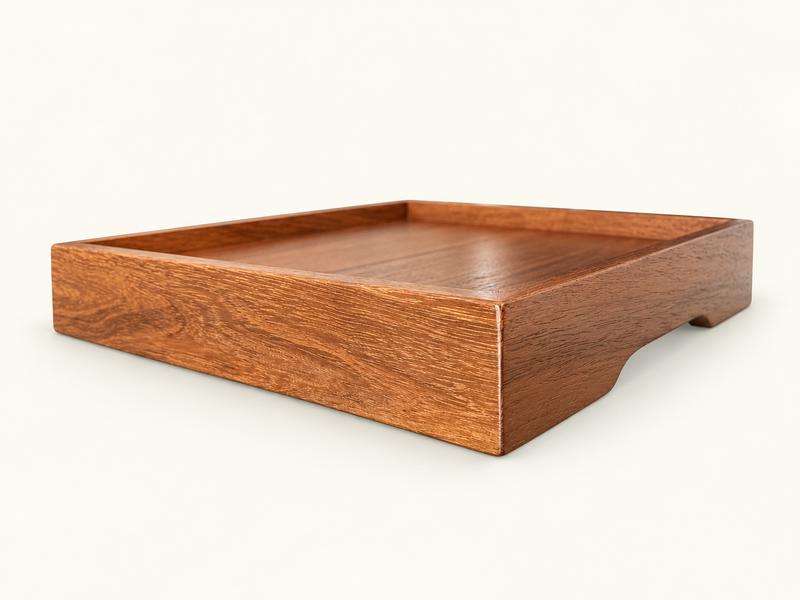 CHAROLA P/TAZA DE CAFÉ EN MADERA SOLIDA DE TZALAM